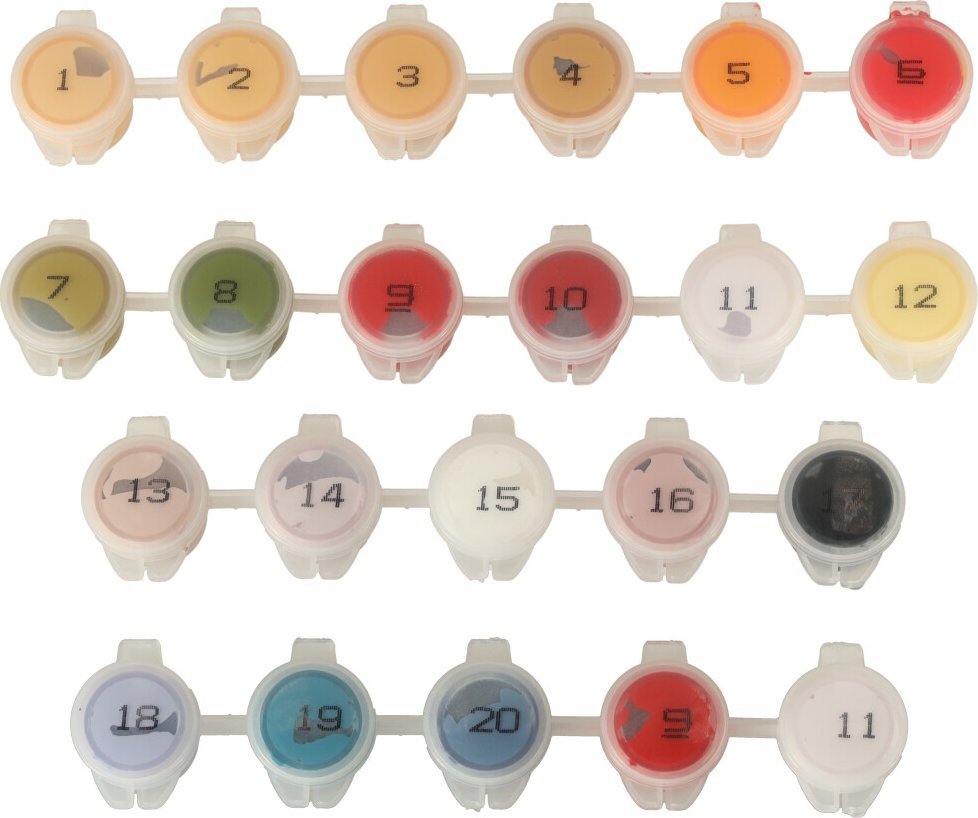 KIK Malowanie po numerach obraz 50x40cm kwiaty