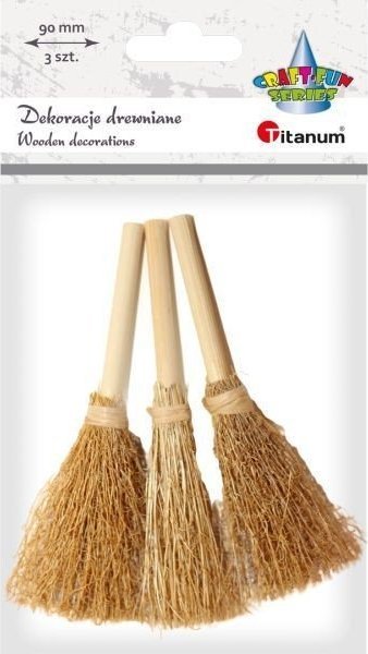Titanum Miotełki na drewnianym patyczku 3szt. Titanum