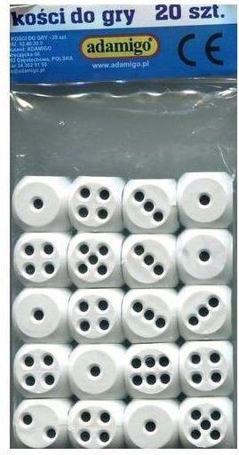 Adamigo Kości do gry (kpl 20 sztuk) - 198633