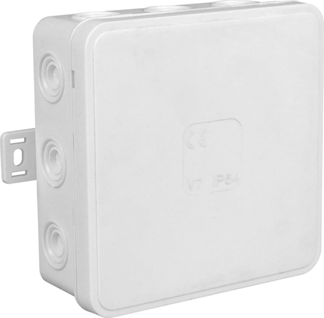 ViPlast Puszka natynkowa pusta 12 wlotów VIPLAST V7 klik BIAŁA IP54 100x100x41mm 037-01