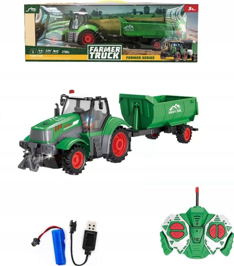 Askato Traktor z przyczepą R/C