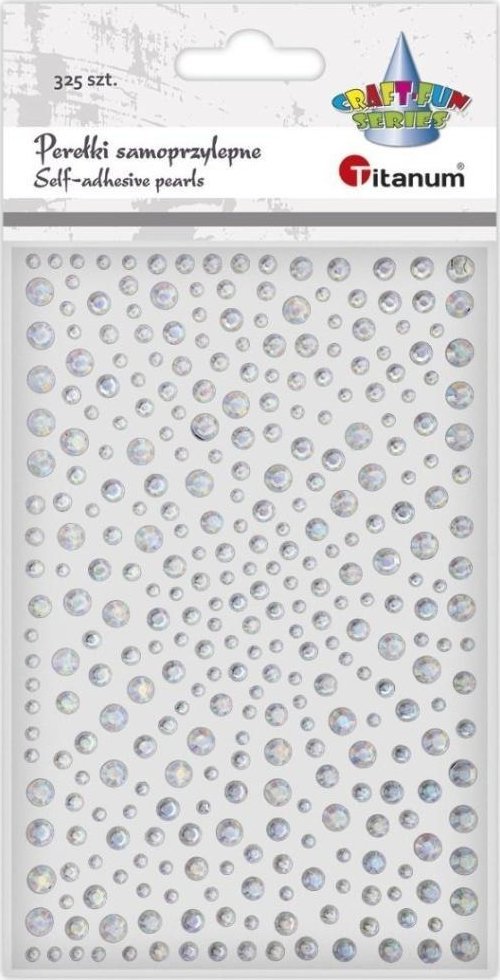 Kryształki samoprzylepne Okrągłe srebrne 325szt EDUKAMP
