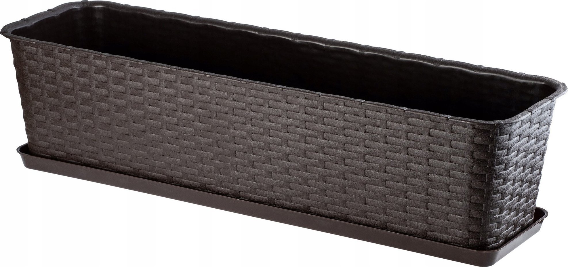 Kadax Doniczka Donica Balkonowa Podstawka 60cm Brązowa