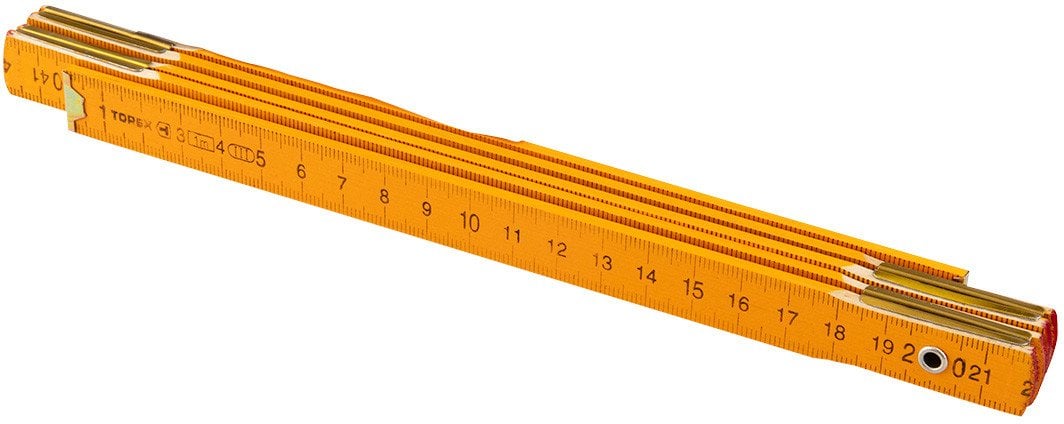 Miara składana drewniana 1 m, żółta