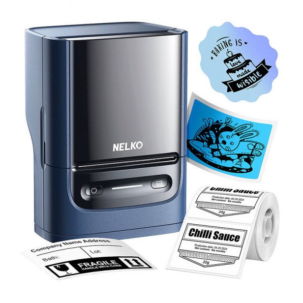 Nelko Termiczna Drukarka Etykiet Pm220 (Niebieska) (481580)