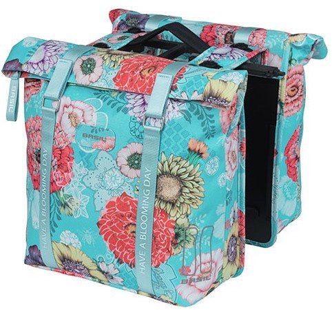 Torba na bagażnik BASIL BLOOM FIELD DOUBLE PANNIER BAG MIK 28-35L, MIK System (ready to go) sky blue (NEW)