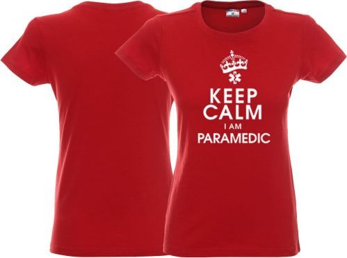 LPP - Promostars Koszulka damska KEEP CALM I AM PARAMEDIC czerwona