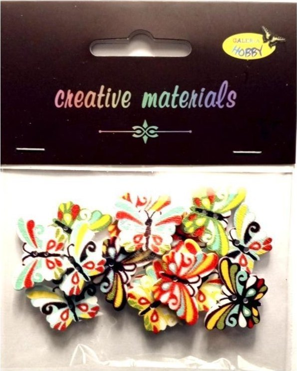 Guziki ozdobne Motyle 3 24x17mm 15szt