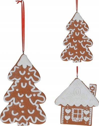 Koopman Zawieszka na choinkę piernik ozdobna nietłukąca 11 cm 1szt