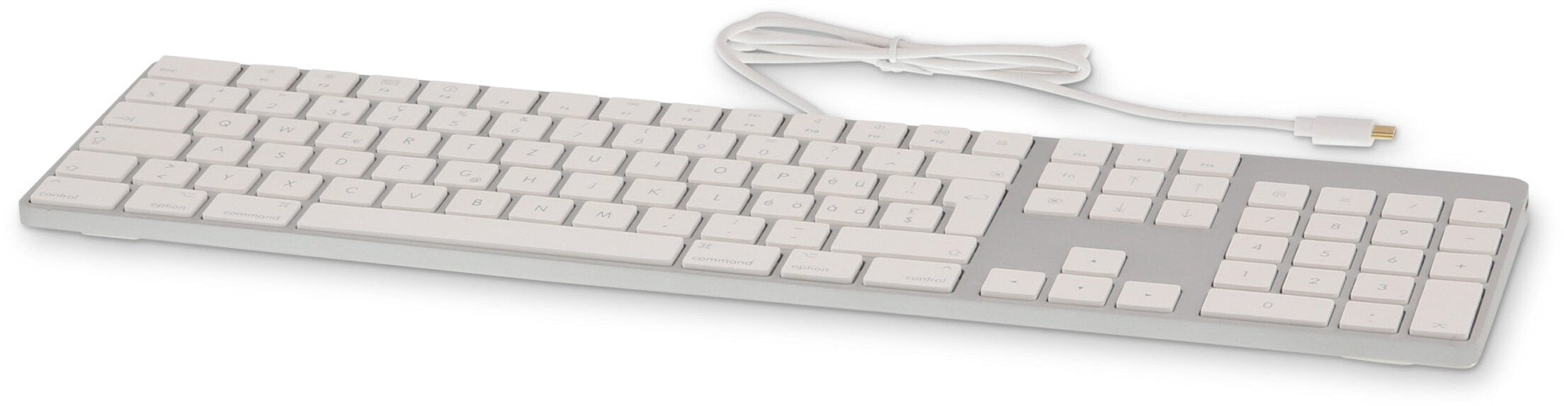 USB-C numeric Keyboard 106 keys wired USB-C keyboard with 1x USB-C and aluminum upper cover - Icelandic