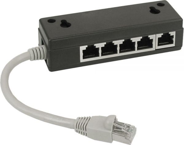InLine Splitter ISDN 5x RJ45 żeński 15cm Kabel z terminal resistors (69935)