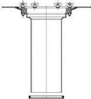HL Nadbudowa kołnierzowa z pierścieniem skręcanym do wpustów dachowych serii HL62, HL64