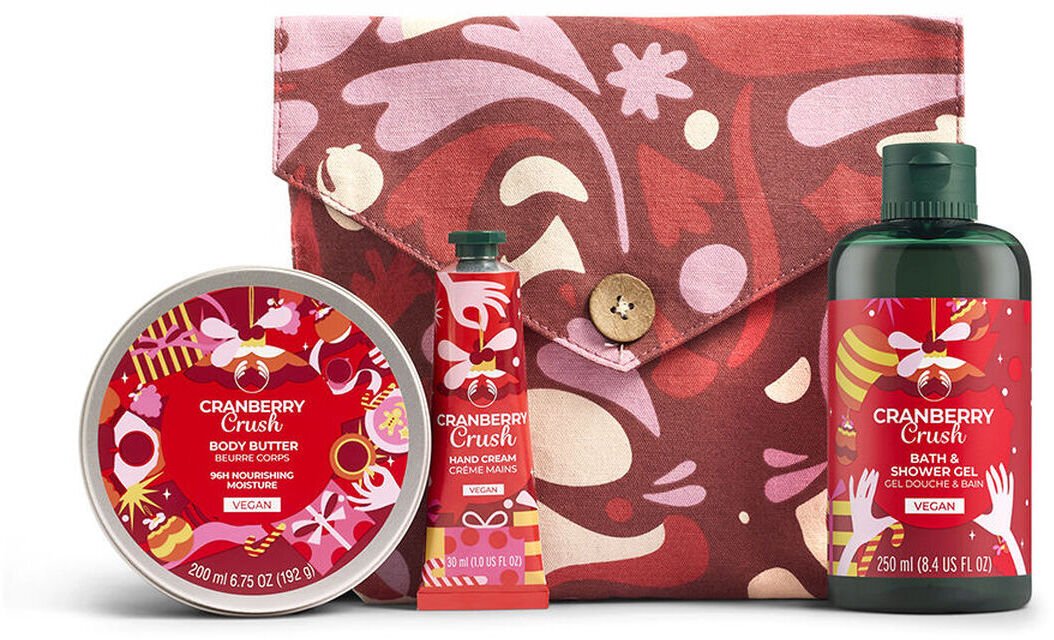 The Body Shop G3 Cranberry Essentials Giftset, 580 ml