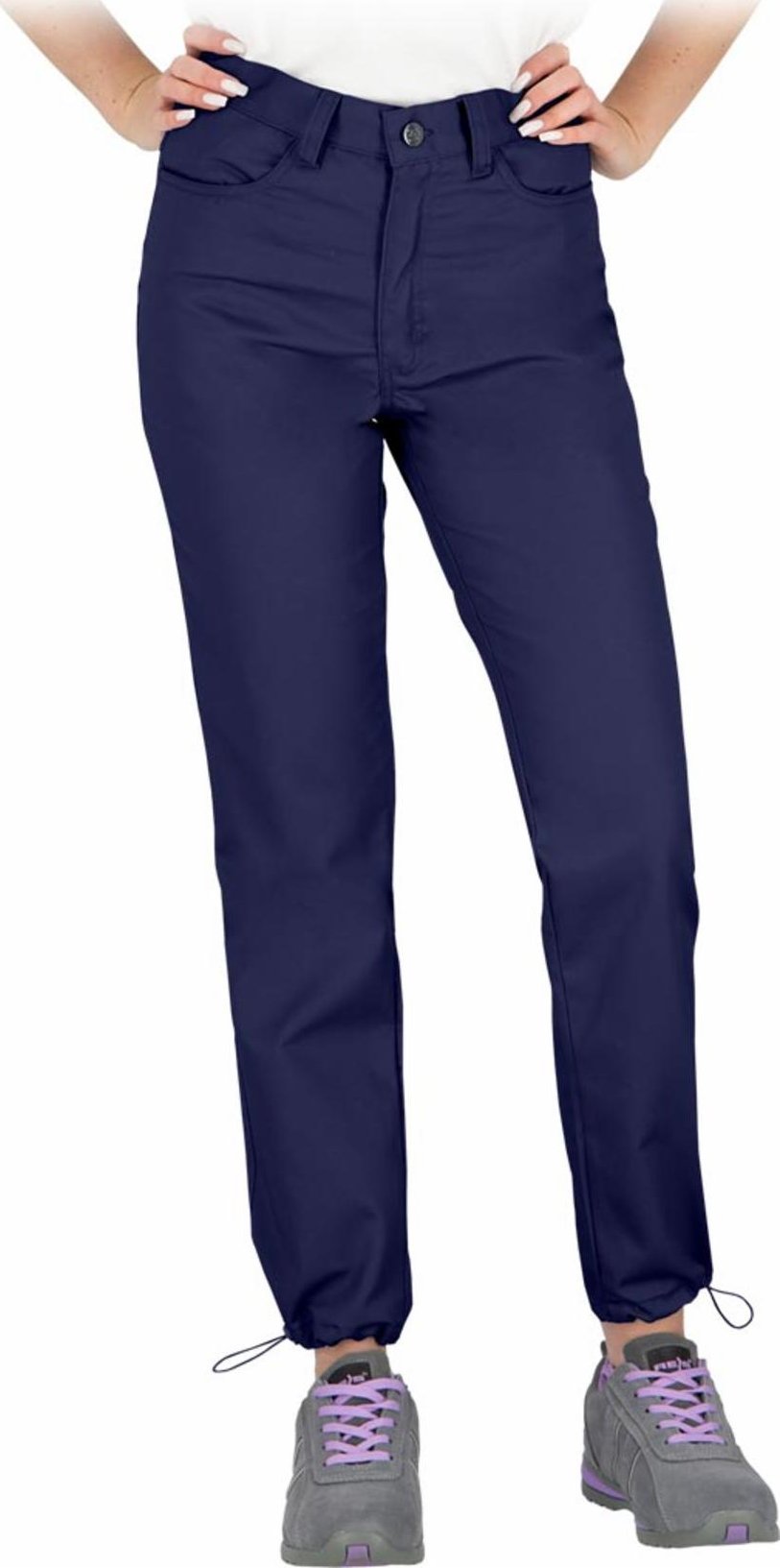 R.E.I.S. LH-PANTVISER - Spodnie ochronne do pasa damskie 80% poliester 20% bawełna 240 g/m2 - granatowy XL