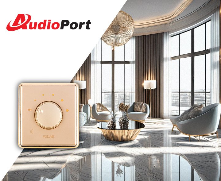 AudioPort Regulator głośności 10W/100V - ARG1 złoty one size