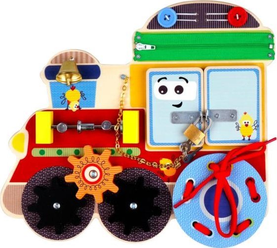 Barbo Toys Tablica Manipulacyjna, Edukacyjna, Pociąg