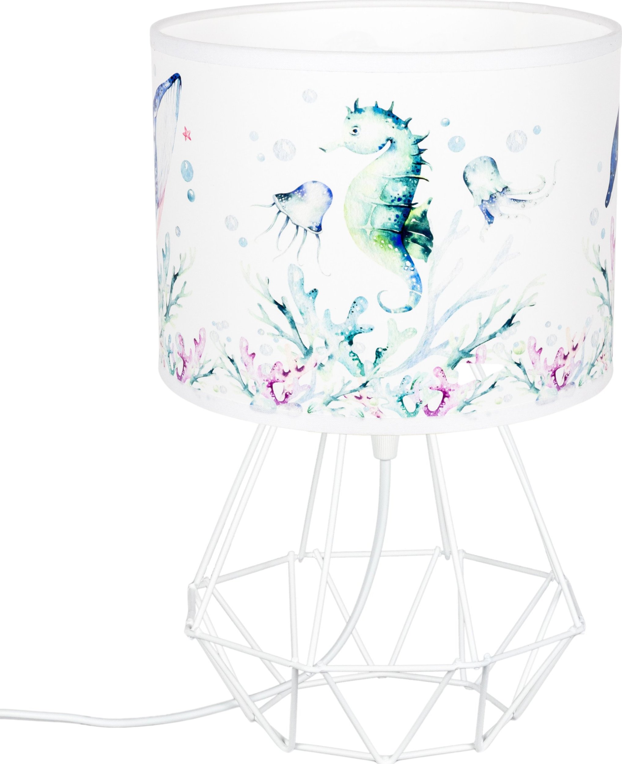 BELIS Lampa biurkowa dziecięca OCEAN biała 1 x E27 0906