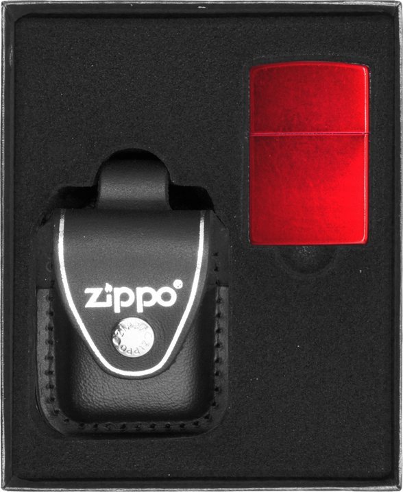 Zestaw ZIPPO Zapalniczka CANDY APPLE RED MT LTR Prezentowy No3
