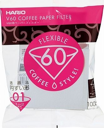 Hario Filtry papierowe Hario V60-01 100 sztuk