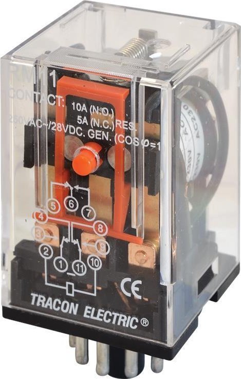 Tracon Electric Przekaźnik przemysłowy RM11 3P 12V DC