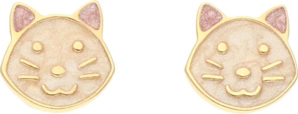 Rosanto Złote kolczyki kotki na sztyft 585 14k