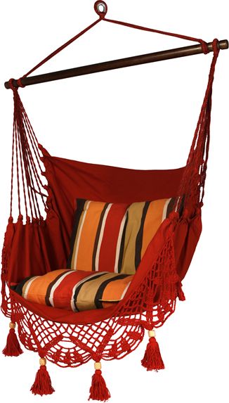 Koala Fotel hamakowy boho, Czerwony AHC-11