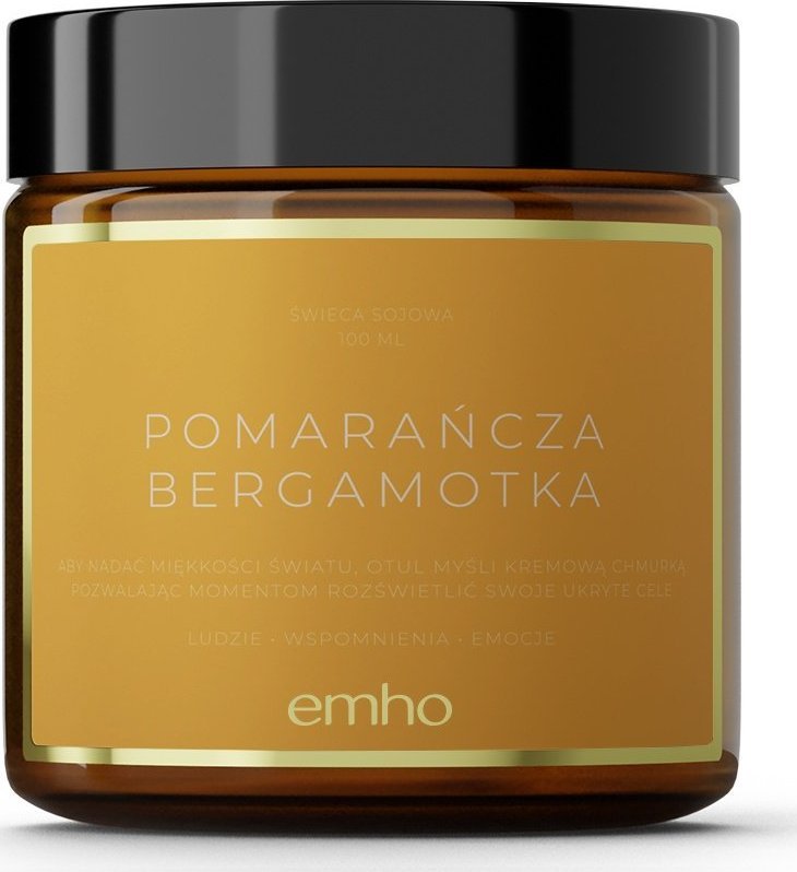 Emho Świeca sojowa zapachowa POMARAŃCZA BERGAMOTKA