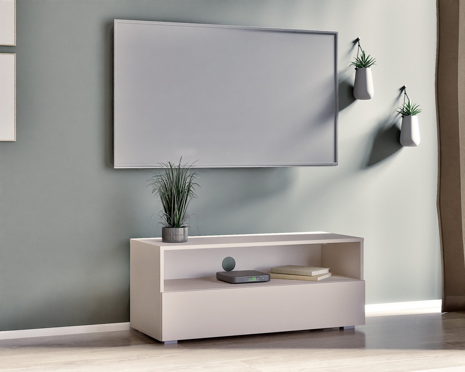 Szafka RTV Tebris 100 cm w kolorze cashmere