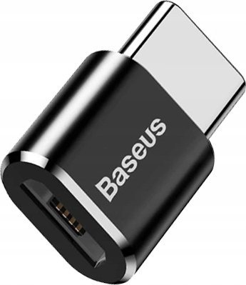 Adapter USB Baseus Adapter Baseus Micro USB do USB Type-C czarny