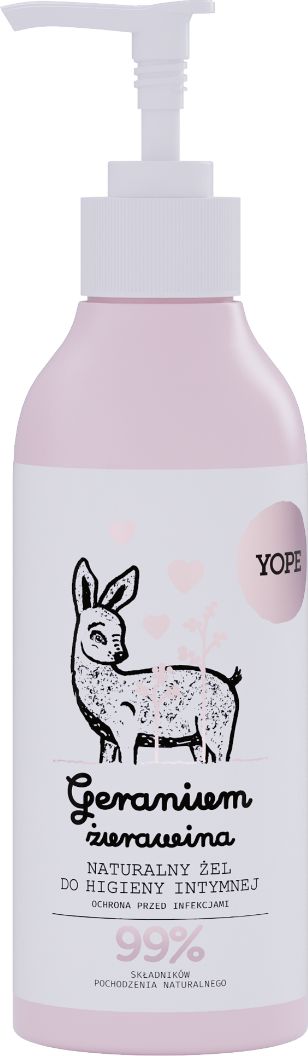 Yope Żel do higieny intymnej Geranium i Żurawina 300 ml