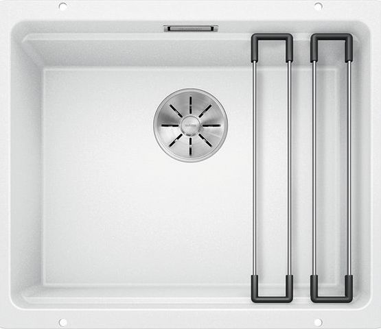 Zlewozmywak Blanco Etagon 500-U Silgranit biały z korkiem InFino + szyny (522231)
