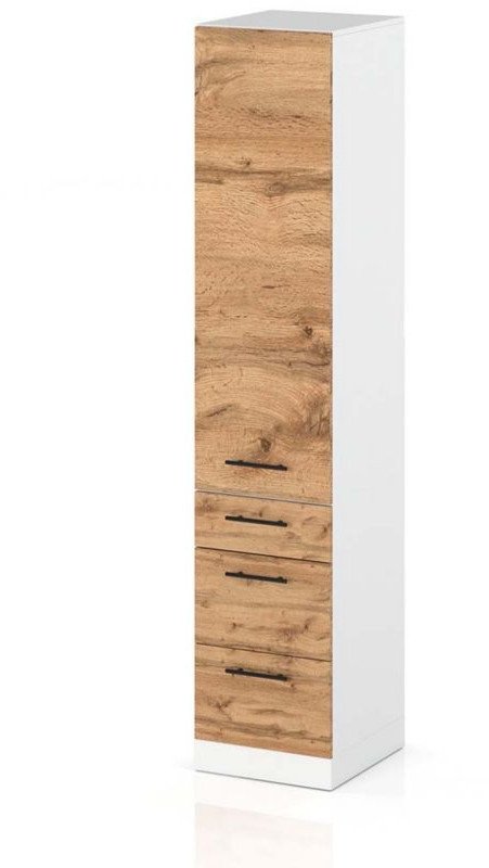 Słupek Kuchenny Stojący 40cm Szafka 3 Szuflady S40s3 Spremium Dąb Wotan