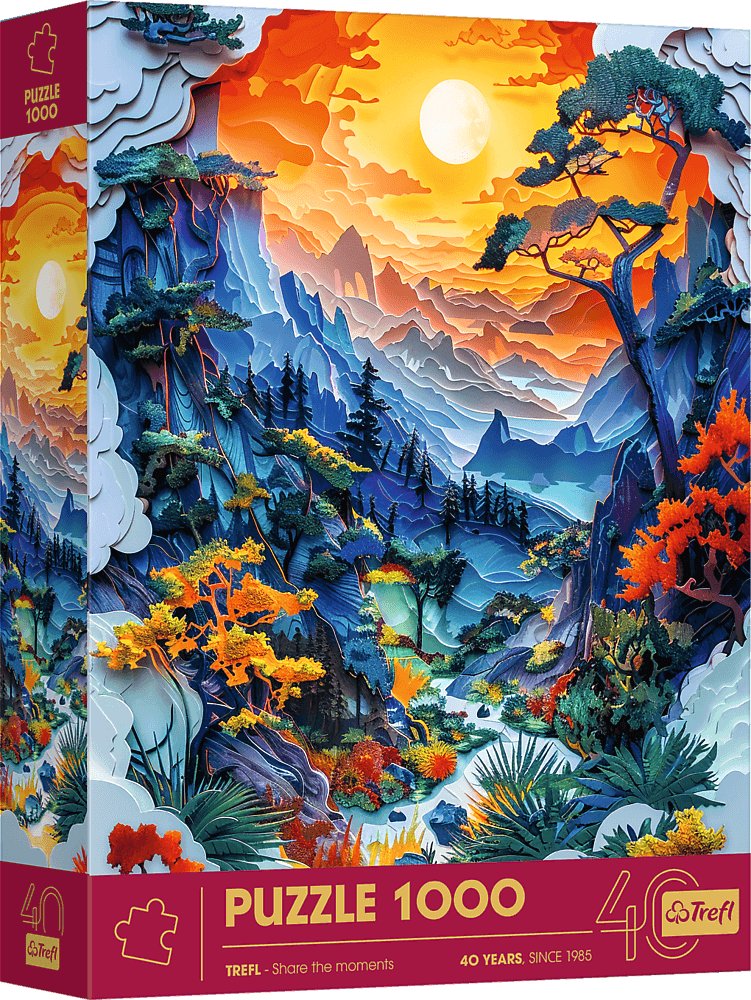 Trefl Puzzle z efektem 3D - 40-lecie Trefl - Dolina 1000 elementów (40045)