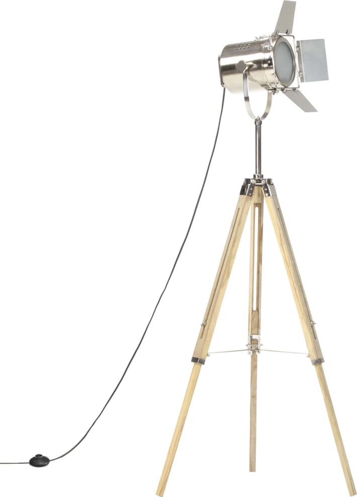 Lampa podłogowa Lumes Drewniana lampa podłogowa vintage na statywie - EX196-Savita
