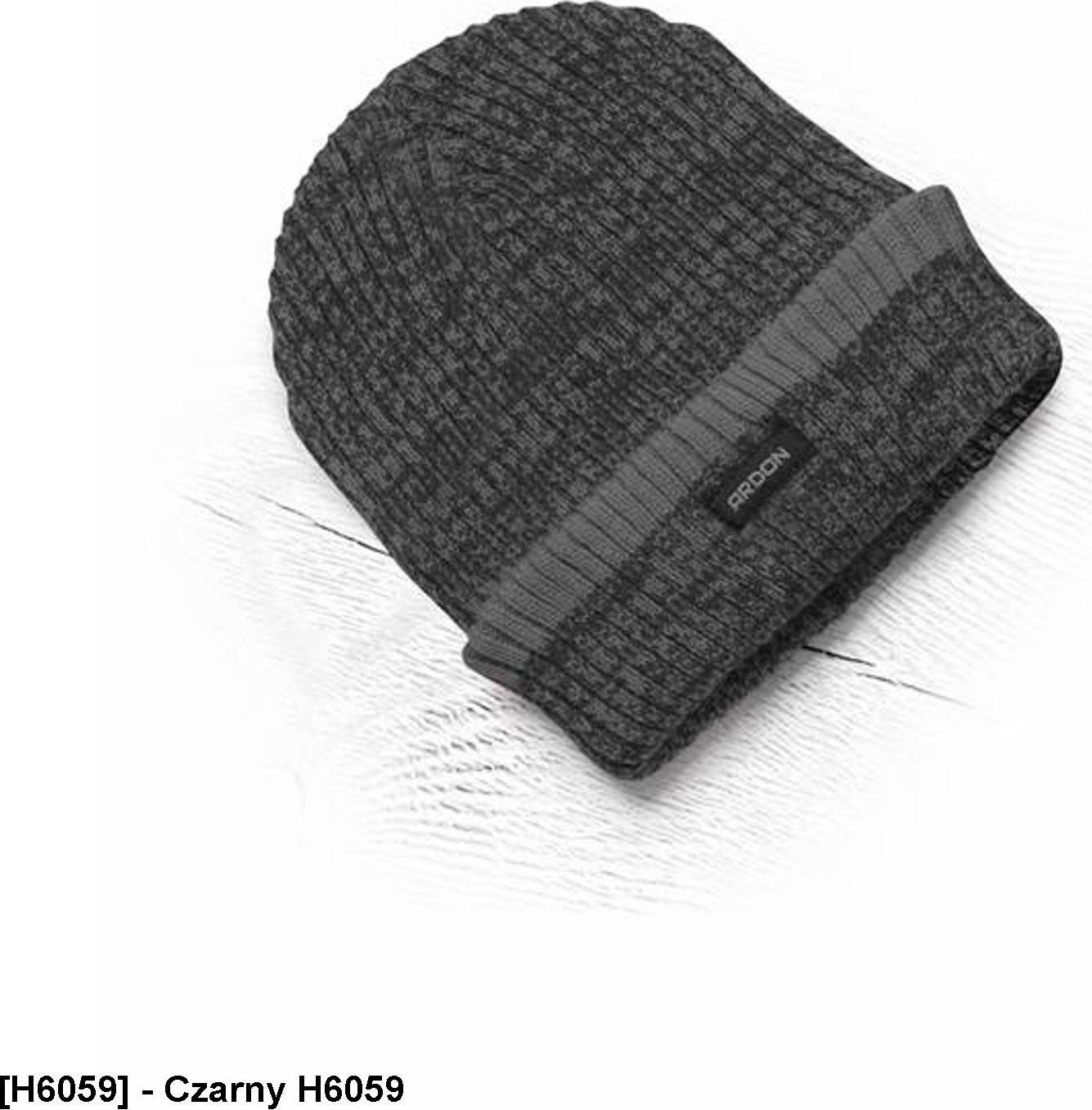 Ardon H6057 - ARDON VISION NEO - czapka zimowa dziana + polarowa podszewka niebieska - Czarny H6059