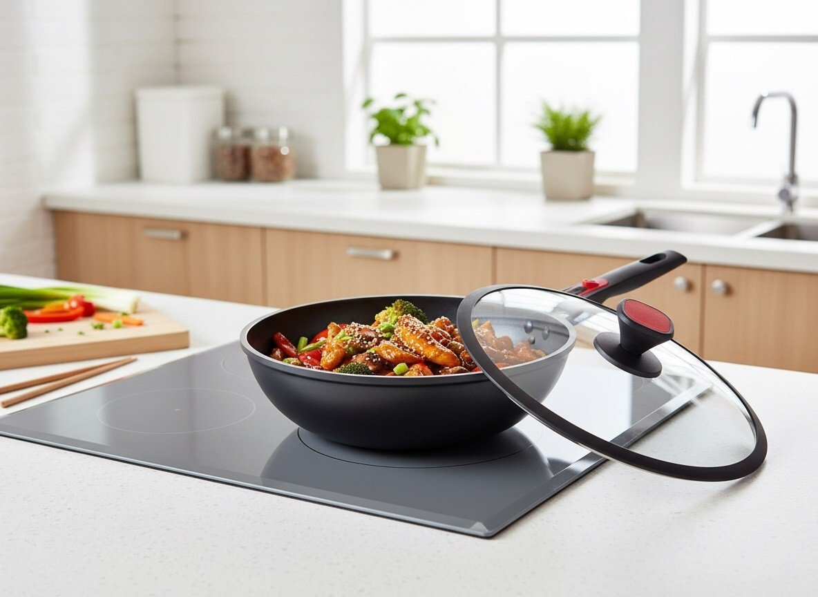 Wok 30 cm Advantage patelnia z pokrywą