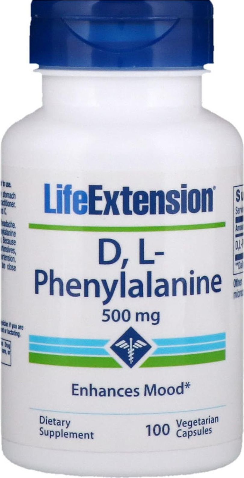 Life Extension Life Extension - D, L-Phenylalanine, 500mg, 100 kapsułek miękkich