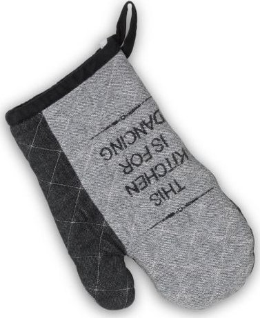 Kela Rękawica kuchenna, 100% bawełna, 28 x 18 cm, czarno-biała Gianna / Kela