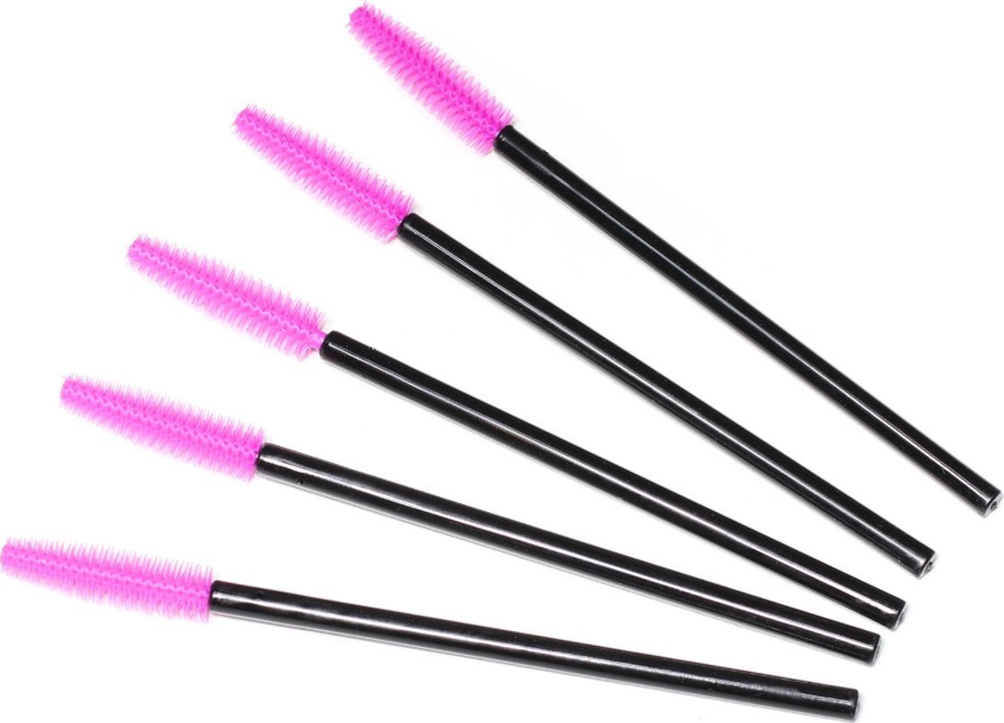 Cosmetics Zone Silikonowa fioletowa szczoteczka do rzęs - 5 sztuk