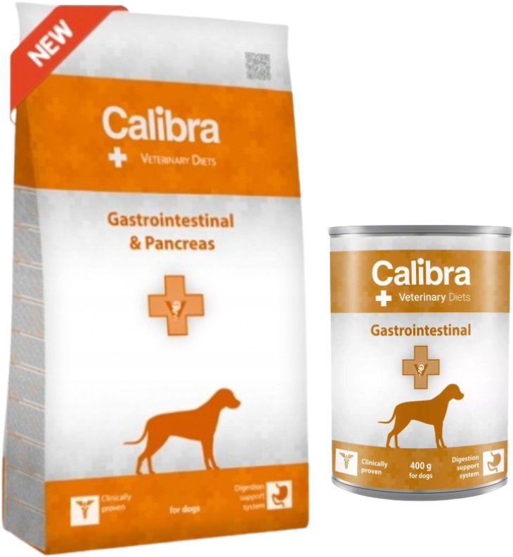 Calibra Veterinary Diets Dog Gastro and Pancreas 2kg + Calibra Veterinary Diets Dog Gastrointestinal 400g