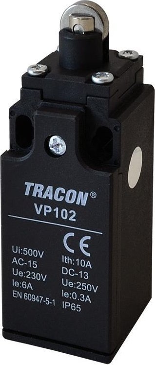 Tracon Electric Łącznik krańcowy VP102 z głowicą pionową z rolką