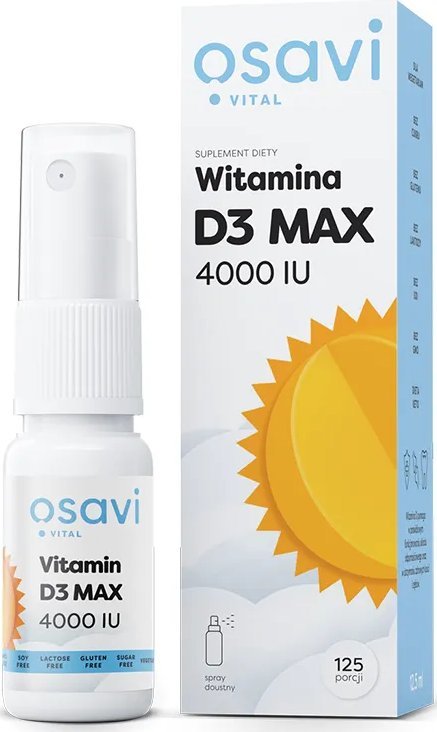Osavi Osavi - Witamina D3 Spray Doustny, 4000IU, 12.5 ml