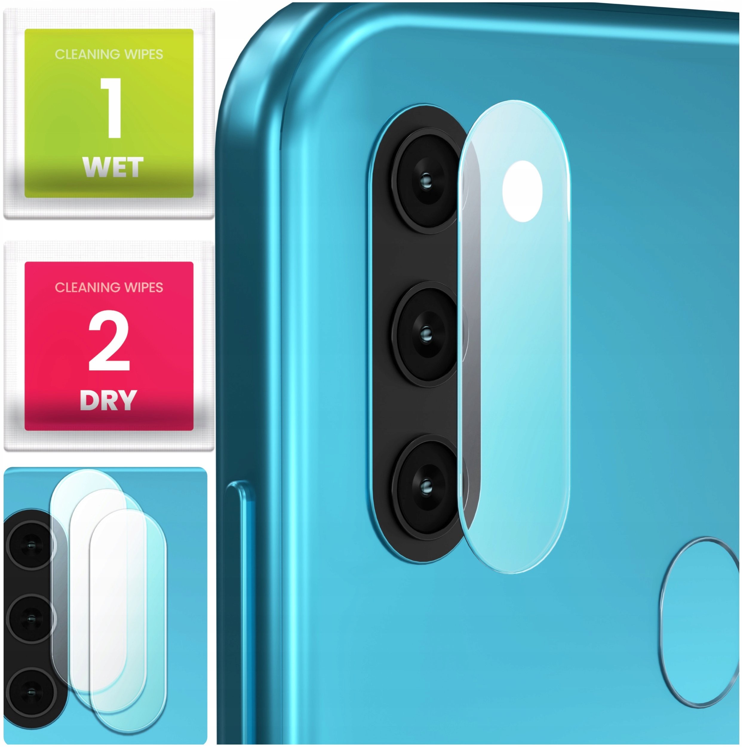 3-PAK Szkło Na Aparat Do Samsung Galaxy M11 (Hartowane, Na Obiektyw, 9H)