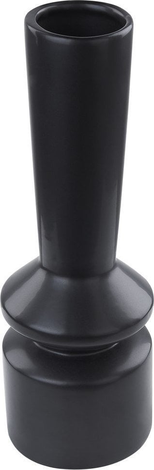 Beliani Wazon na kwiaty ceramiczny czarny PEANIA