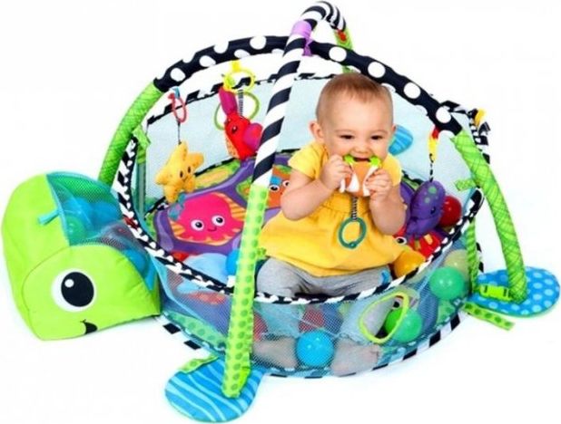 Lean Sport Mata Edukacyjna Dla Maluszka Żółw 3w1 + Piłki