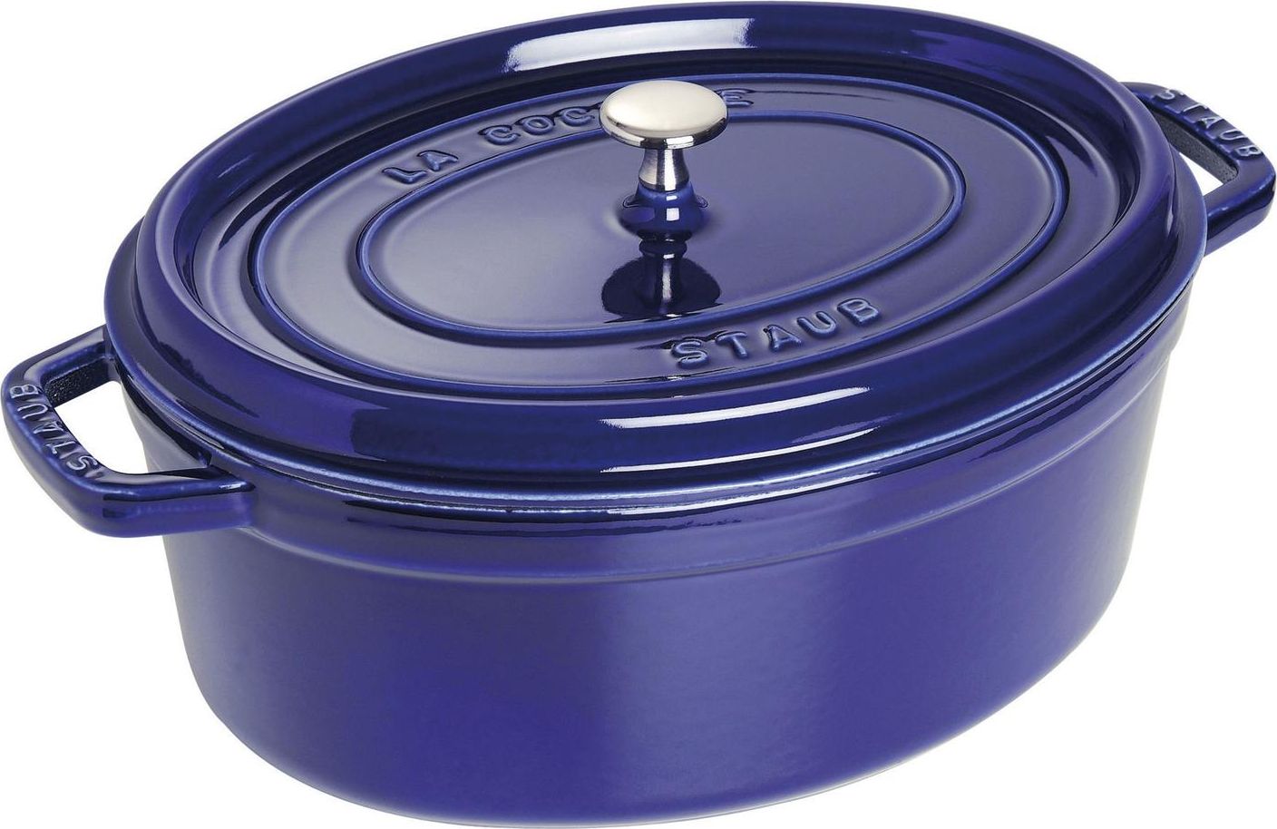 STAUB Garnek STAUB żeliwny owalny 6.7 ltr niebieski uniwersalny