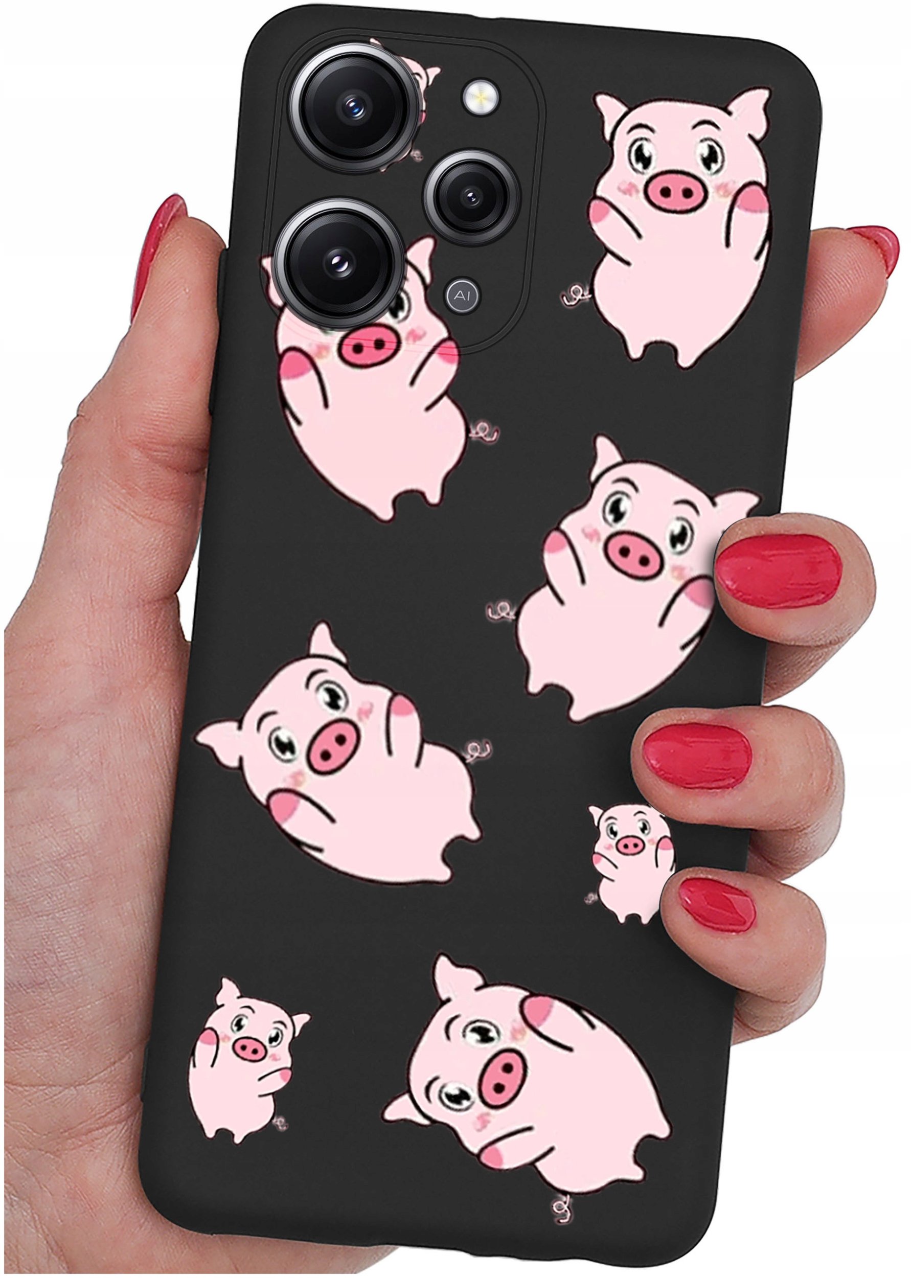 Etui do Xiaomi Redmi 12 4G WZORY |SILIKONOWE MATT CASE + SZKŁO 9H