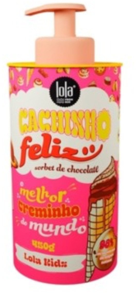 Lola Cosmetics, Cachinho Feliz Kids, Chocolate, Hair Styling Cream, Flexible Hold, 480 g For Girls