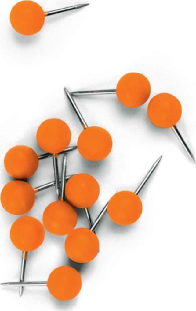 Nobo Pinezki do tablic NOBO, 100szt., pomarańczowe