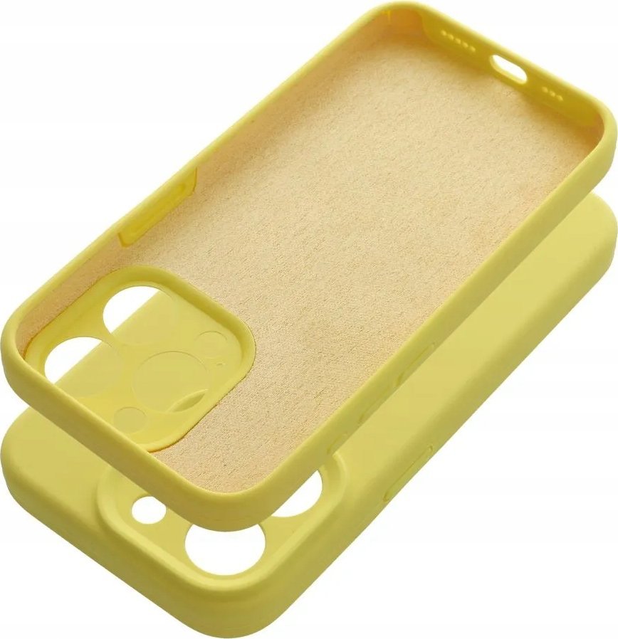 OEM Futerał SILICONE 2mm do IPHONE 15 Pro żółty